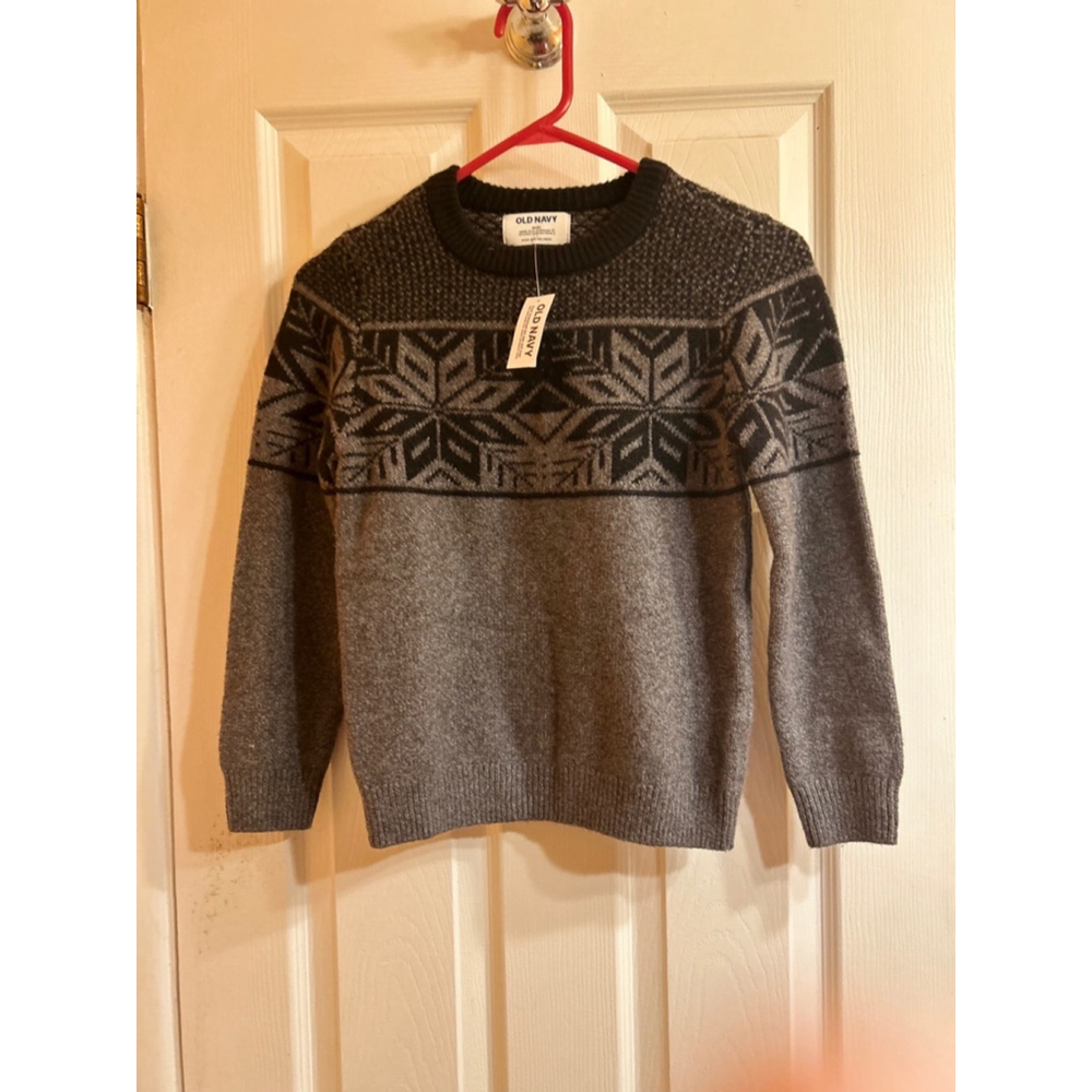 Boys Old Navy Sweater Size: 8 Gray and Black - Picture 2 of 3